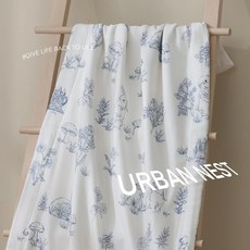 【Urban Nest】兒童天絲紗蓋毯 - 四層紗 成長安撫床巾 嬰兒午睡毯 推車冷氣毯 - 超柔軟四季通用, 彼得與泰迪