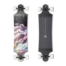 MINORITY Downhill 메이플 롱보드 스케이트보드 | 101.6cm(40인치) 드롭 트로프 데크 크루징 라이드용으로 제작 (자연), 해안, 1개