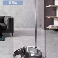 스테인리스 빗자루 청소도구 미용실 용품 인테리어 유니크 세트 쓰레받이, 1개, J. 스테인레스 스틸 먼지 팬 둥근 두꺼운 스타일