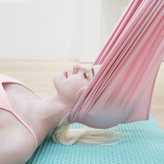 풀리넥 스트레칭 밴드 목당기미 홈트레이닝, 풀리넥밴드 핑크, 1개