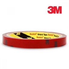3M 테이프 아크릴 회색 폼 1.5M x 양면 자동차용 12mm, 1개