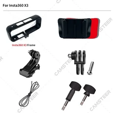 RUROC Atlas 3.0/4.0 GoPro Hero 12 Insta360 X4 DJI 카메라용 맞춤형 알루미늄 헬멧 턱 마운트, 01 for Insta360 X3