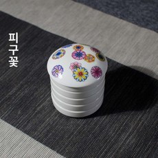 도자기 여행용 모조 물감 접시 수채화 조색 믹싱 원형, 1개, 워 블록, 기본 색상