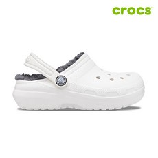 크록스 클래식 라인드 클로그 아동 공용 털샌들 207010-10M_CA