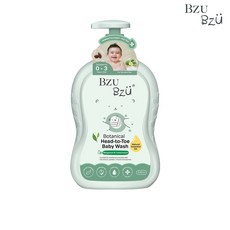 BZU BZU 嬰兒植萃洗髮沐浴露 600ml 佛手柑與雪松, 1個, 植萃滋潤升級600ml/瓶