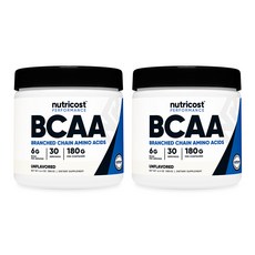 BCAA 파우더 30회분 무맛 2병, 180g, 2개