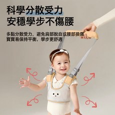 DIU 嬰兒學步帶寶寶夏季學行揹帶兒童牽引繩神器小孩防摔學走路輔助器, 1個, 四季加厚款【黃色】:如圖