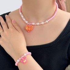 2500 목걸이 팔찌 세트 1개 랜덤 - 공주님 블링블링 악세사리 달란트