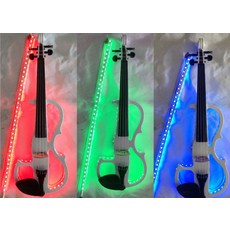 전자 바이올린 공연용 무대 악기 연습 레슨 크리스탈, 1개, 전환 가능한 컬러 조명 B, 기본 모델명/품번