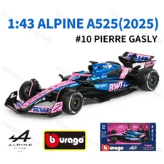 부라고 1:43 2025 페라리 RB21 W16 MCL39 AMR25 F1 레이싱 포뮬러카 정적 다이캐스트 합금 모델카, 09 2025 A525-10MC