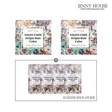제니하우스 오리진 헤어컬러 염색약 새치커버 홈쇼핑 염색제 2개+트리트먼트 4개 세트, 제니하우스 모카브라운2개+트리트먼트파우치4개, 1세트