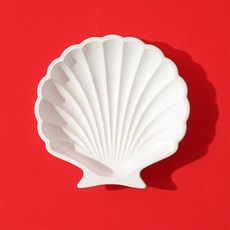 조개 접시 인테리어 석고방향제, 화이트, 바이레도블랑쉬