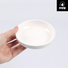 멜라민 신굽찬기 국산 앞접시 반찬그릇 식당 업소용 그릇 미색 식기, 1개, 2호 (A-212)