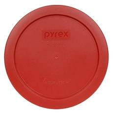 Pyrex 번들 - 6 품목: 7201-PC 4컵 다크 블루 플라스틱 식품 보관 뚜껑 미국산, 1, 양귀비 레드