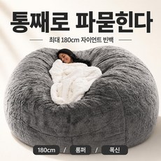 루모픽 푹신한 빈백소파 대형 침대, 화이트
