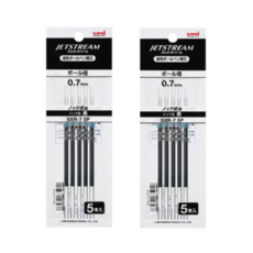 제트스트림 볼펜 리필심 SXR-7 0.7mm, 블랙, 10개