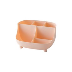 다용도 테이블 정리함 / 화장품 문구 소품 정리 / 분할 수납 / 책상 화장대 정리함, 1개, 분홍색