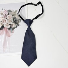 女裝 小領帶 懶人免打結 短款 日系學院風 純色 復古款 棕色 女生配件+純色小領帶-藏青+均碼