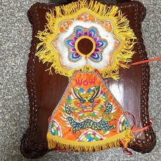 雙層披肩平繡龍肚兜/肚圍（橘）寶寶口水巾 嬰幼兒圍兜 護肚 柔軟舒適 時尚可愛, 1個