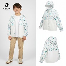 [백화점 출고] 블랙야크 키즈 남아 BK 피트 자켓 OV 아이보리 후드 바람막이 점퍼