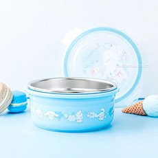 릴팡 유아용 밀폐 원형스텐 도시락, 시나모롤, 1개
