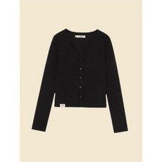 GLOWNY G CLASSIC V-NECK CARDIGAN (BLACK)