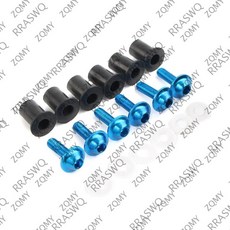 오토바이 윈드 스크린 스파이크 볼트 너트, 1개, 1. 파란색