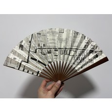 和風地標扇面摺扇, 如圖所示, 1個