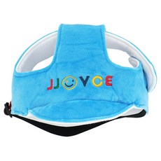 JoyBaby寶寶防摔帽 保護帽 學步防撞帽 JJOVCE兒童安全頭盔 護頭帽, 藍色-F, 1個
