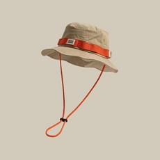 NGSHE 戶外登山遮陽漁夫帽，透氣防曬可調節帽帶，男女通用款, 卡其