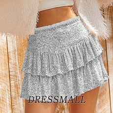 루리캉 스커트 라인 댄스복 챠밍 밸리 댄스복 스커트 스포츠, L, 실버