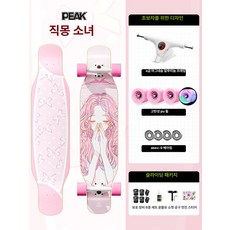 성인용롱보드 초보자 레저용 스케이트보드, 1개, 드림 위빙 걸 [프로페셔널 ]