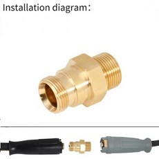 고압 물총 퀵 어댑터는 Karcher 어댑터에 모두 구리에 맞습니다., [06] 브라운