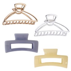 SOOSDA 方形髮夾+金屬髮夾