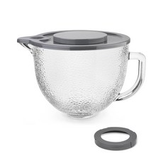 해머드 유리 믹싱 믹서용 스탠드 틸트 QT 키친에이드 쿼트 KSM150 헤드 아티산 믹서, Glass 5QT With lid