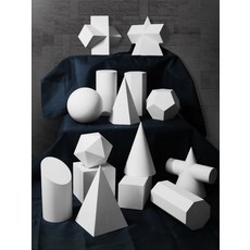 미술 정육면체 안감 미술학원 석고조각 소묘 스케치북 구 세트 석고 원기둥, 6면 기둥