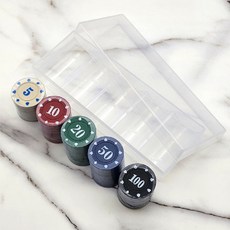 케이스 100개 뚜껑형 카지노칩 보드게임용품