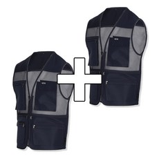 BILLIONS SEVEN FIGURE 夏季工作服背心網眼工作服上衣工作服口袋多1+1大尺碼