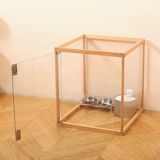 투명 울타리 고양이 펜스 접이식 6피스, 1개, D. 표준 4패널 도어