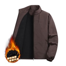 工裝褲夾克男彈力防水戶外沖鋒衣立領外套夾克錦綸風衣高品質加絨夾克, M 建議體重（47.5-55 公斤）, 咖啡色