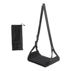 GHSHOP 비행기 발 해먹 발걸이 프리미엄 여행 필수품을 지원하는 자동차 사무실 홈을위한 여행 발자국 비행기 발판, 옥스포드 천, 검은색