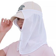 ZC-GRS 선가드 사이즈 맞춤형 얼굴 햇빛가리개 캡선가드, 1개, 화이트 1개, 화이트