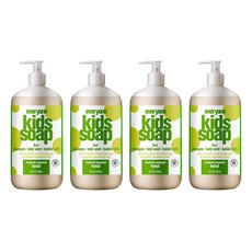 에브리원 키즈 솝 3in1 올인원클렌저 트로피컬 코코넛 트위스트 향, 946ml, 4개