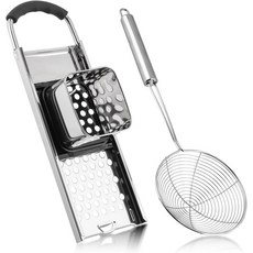 편안한 그립 핸들과 스키머가 있는 스테인리스 스틸 스파츨 메이커 수제 독일 달걀 면 만두 만들기 도구 세트컬러: 실버, Silver