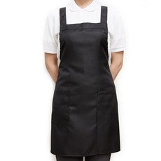 H형 미디엄 앞치마 / 기능성 APRON / 미용실 식당 주방 급식 단체 앞치마 추천, 1개, 블랙(1101-1)
