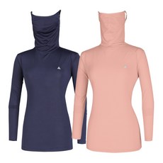 [이지바이] (1+1) 여성 냉감 마스크넥 긴팔 티셔츠_햇빛 올커버 가능한 쿨 스포츠 이너 티셔츠 추천!