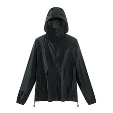 釣友俱樂部 夏季薄款防曬服 UPF50 冰絲皮膚衣, 男女同款暗夜黑,L-【120-140】, 1個