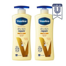 바세린 인텐시브 케어 드라이 스킨 리페어 바디로션, 400ml, 2개