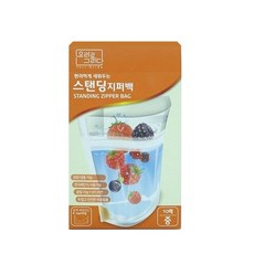 요리를그리다 스탠딩 지퍼백 투명 M(중형) 10매, 1개, 10개입