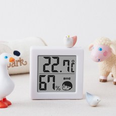드레텍 디지털 온습도계 온도계 습도계, 화이트, 1개